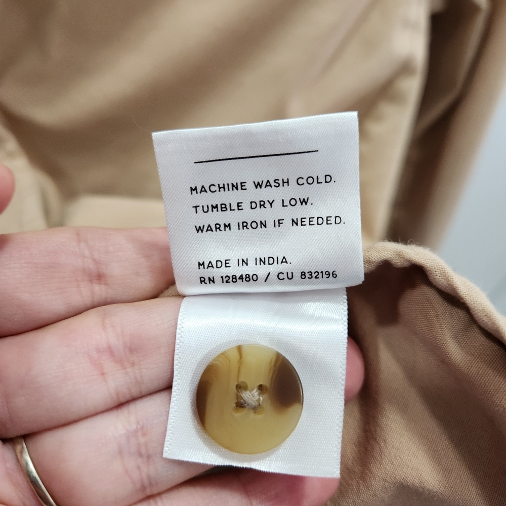 Pact Sesame Boulevard Brushed Twill Blazer Women’s XS Beige Tan With Pockets - Picture 9 of 12